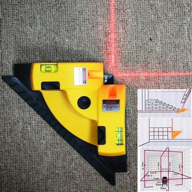 1pc High Precision Laser Level With 90 Degree Vertical Horizontal Line Projection For Accurate Right Angle Measurement Tools